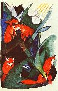 Franz Marc Four Foxes oil painting artist